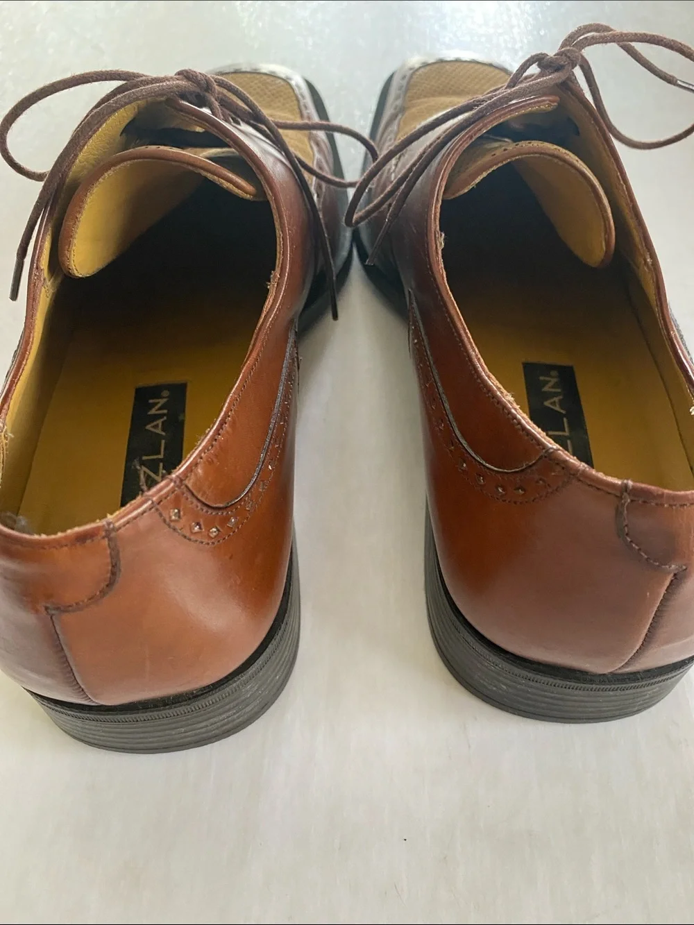 MEZLAN Rico Men’s Brown Leather Two Tone Derby Dress Shoes. Made in Spain.